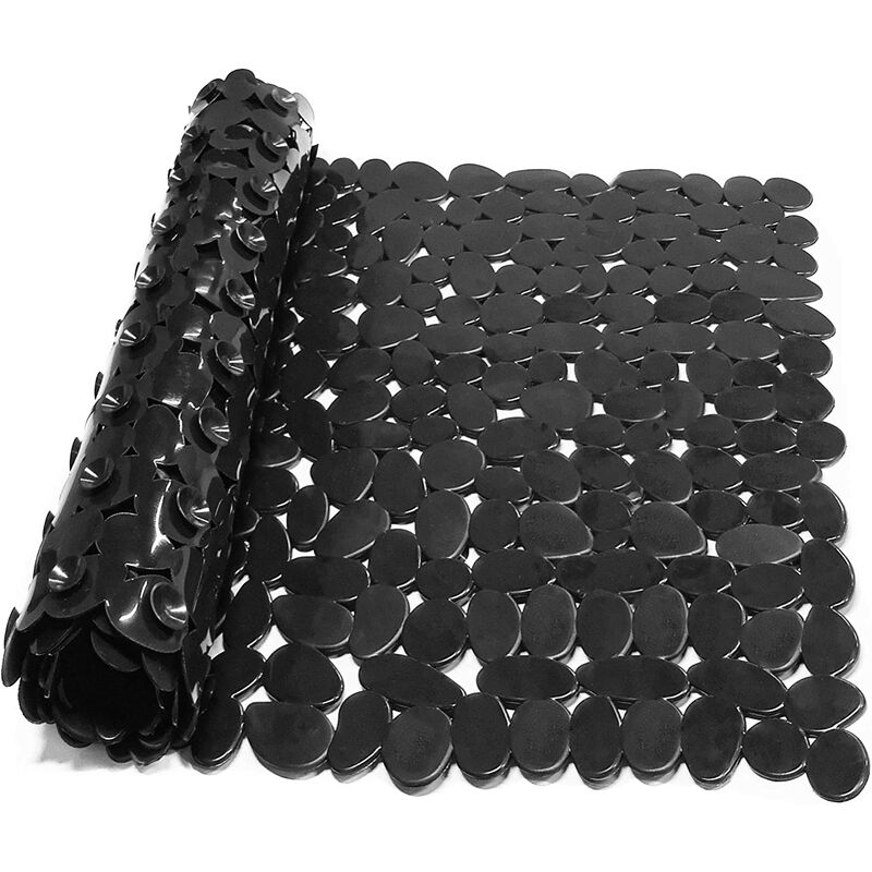 

Alfombrilla de ducha antideslizante, alfombrilla de ducha rectangular antideslizante de guijarros, alfombrilla antideslizante con ventosa, alfombra