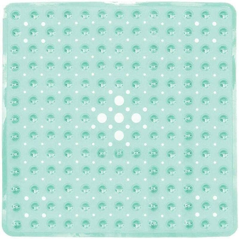 

Alfombrilla de ducha cuadrada antideslizante para baño con máquina de baño alfombrilla de drenaje resistente al moho, alfombras de baño (verde)