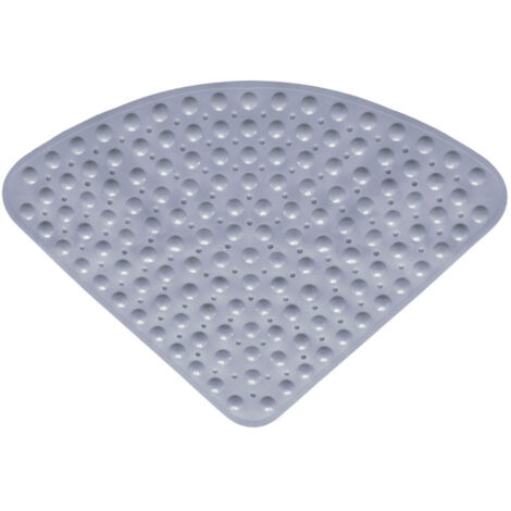Alfombrilla de ducha de esquina de goma Sector, 54 x 54 cm, antideslizante, antibacteriana, con ventosas para ducha o bañera.