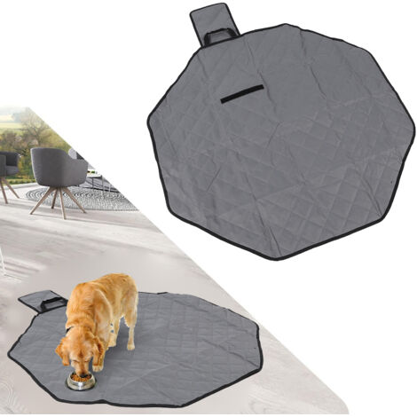 [Alfombrilla de entrenamiento] Alfombrilla para perros impermeable, lavable, absorbente y versátil, tamaño grande 121 x 103 cm, gris, fabricada en tela Oxford 600D, para jaula de perro, sofá y suelo.