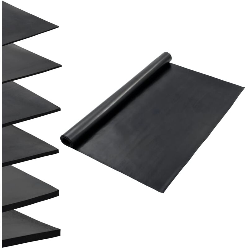 

Alfombrilla de goma antideslizante 1,2x2 m 1 mm lisa - Negro - Vidaxl