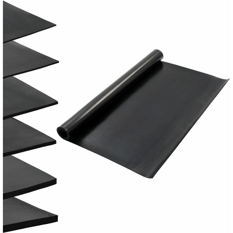 

Alfombrilla de goma antideslizante 1,2x2 m 4 mm lisa - Negro