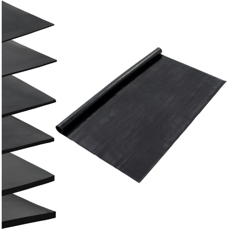 

Alfombrilla de goma antideslizante 1,2x5 m 1 mm lisa - Negro - Vidaxl