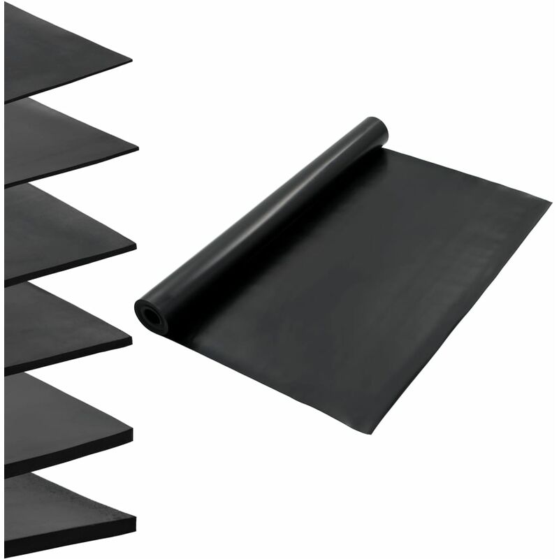 

Alfombrilla de goma antideslizante 1,2x5 m 2 mm lisa - Negro