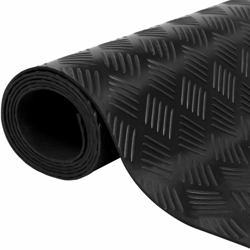 

Alfombrilla de goma antideslizante 2x1 m ajedrezada - Negro