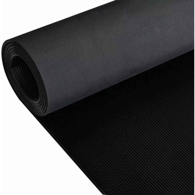 

Alfombrilla de goma antideslizante 5x1 m acanalado estrecho