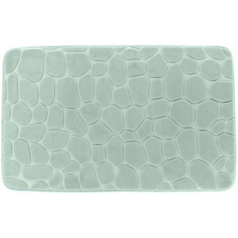Alfombrilla de memoria de microfibra pebble 50x80cm - verde eucalipto - Tendance