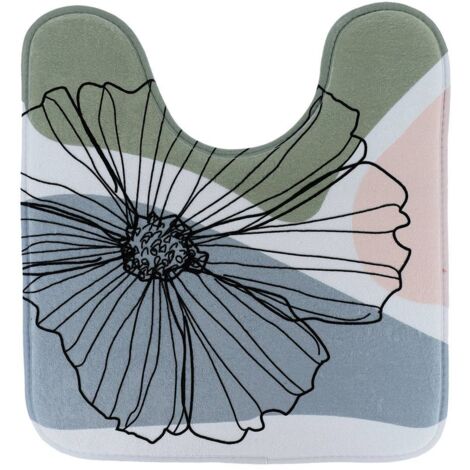 Alfombrilla de microfibra estampada 45x50 cm - flores - Tendance
