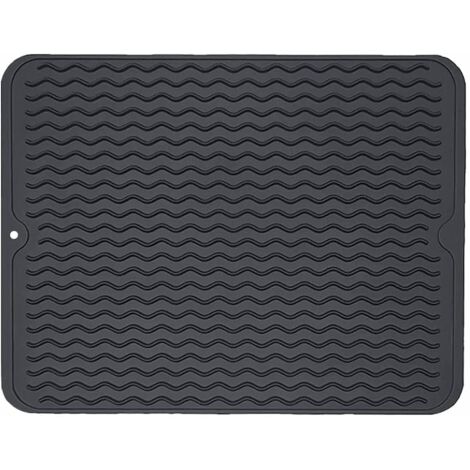 Alfombrilla de secado de silicona, alfombrilla de secado antideslizante, alfombrilla de fregadero, alfombrilla de secado de silicona resistente al calor, alfombrilla de secado de encimera, para la coc