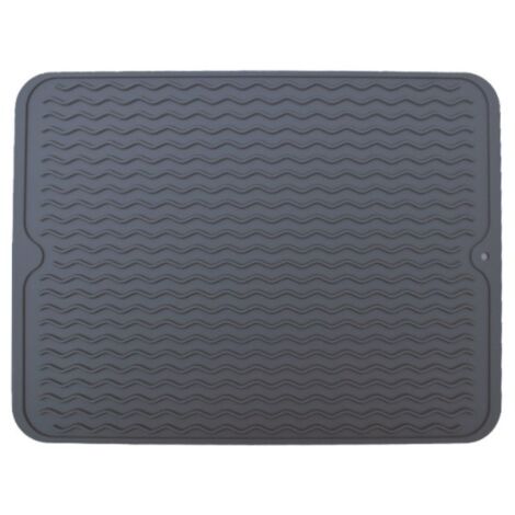 Alfombrilla de secado de silicona, alfombrilla de secado antideslizante, alfombrilla de secado para fregadero, alfombrilla de secado de silicona resistente al calor, alfombrilla de secado para encimer