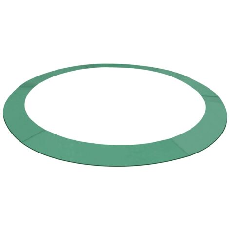 Alfombrilla de seguridad cama elástica PE redonda verde 3,66m vidaXL