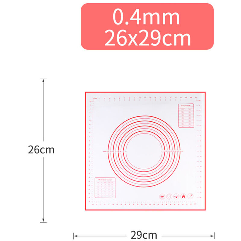 

Happyshopping - Alfombrilla de silicona para hornear Alfombrilla para barbacoa con diseno de escala transparente Lavable giratoria para uso diario en