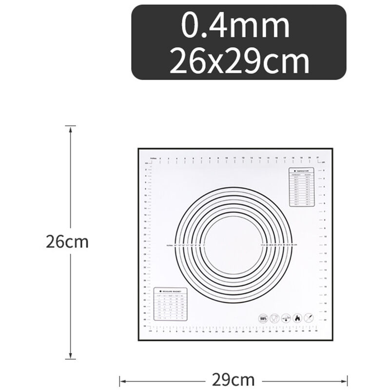 

Happyshopping - Alfombrilla de silicona para hornear Alfombrilla para barbacoa con diseno de escala transparente Lavable giratoria para uso diario en