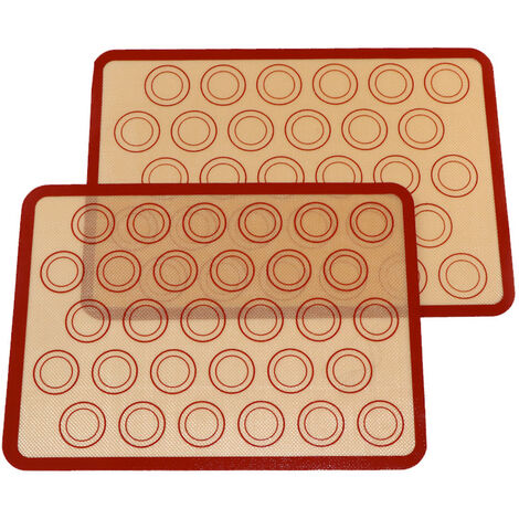 Alfombrilla de silicona para hornear, para macarons, BR-Vie（2 piezas, 420295 mm）