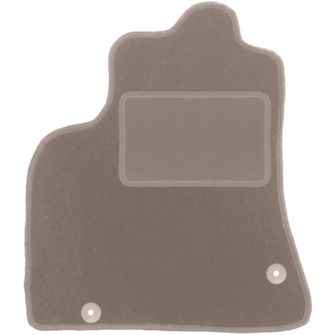 Alfombrilla de terciopelo para el conductor para: Peugeot Partner II Tepee (2008-2018) beige