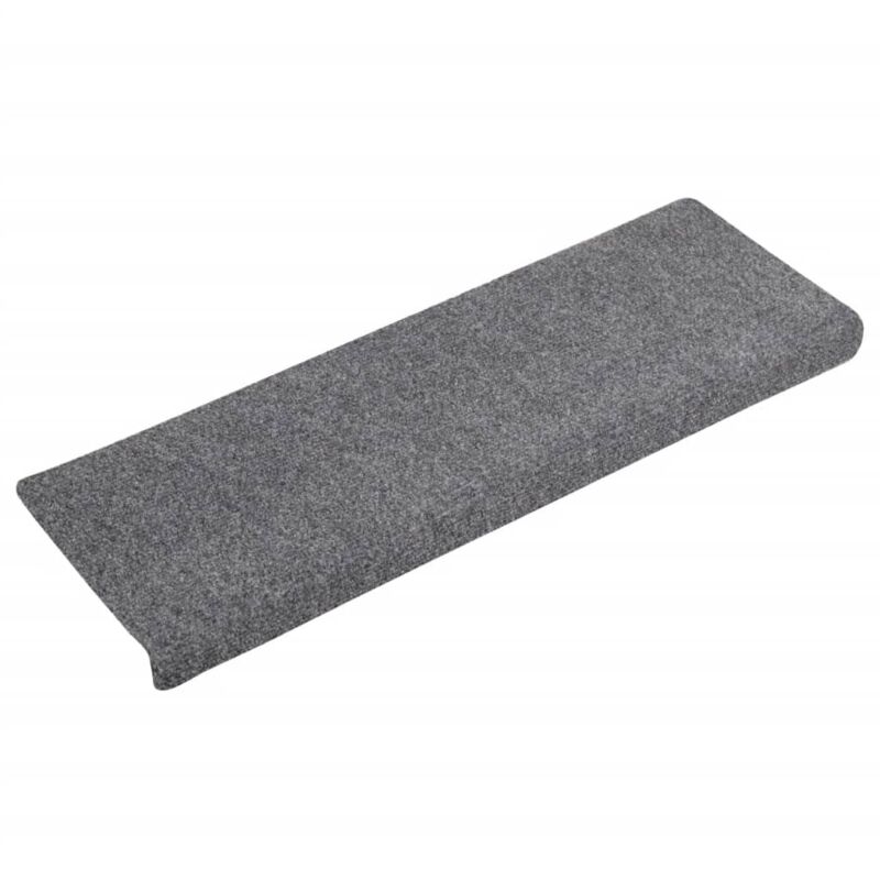 

Alfombrilla escalera 15 uds tela punzonada gris claro 65x25 cm - Gris - Vidaxl