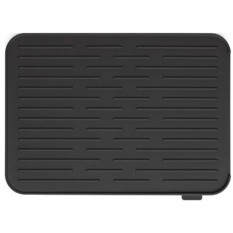 Alfombrilla escurreplatos silicona gris oscuro - 44 x 32 cm