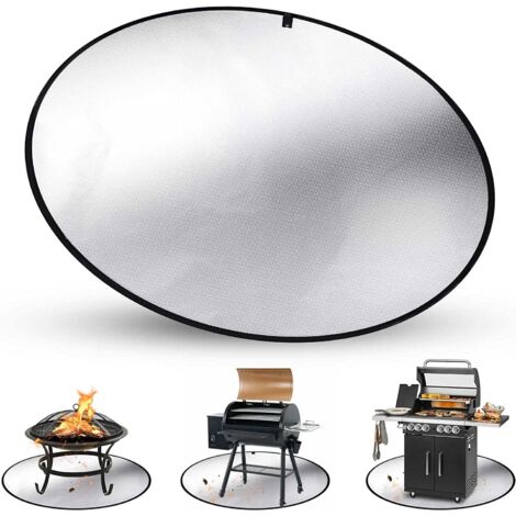 Alfombrilla ignífuga para fogata de 91 cm, protector de suelo para hornilla de camping/quemador de barbacoa, ignífuga, para cocinar al aire libre.