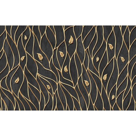 Alfombrilla magnética para radiador, hojas doradas, 60x100cm