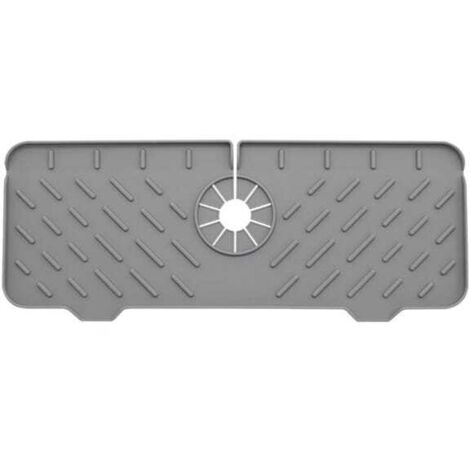 Alfombrilla para grifo, alfombrilla para grifo de cocina para mantener el fregadero seco, alfombrilla de silicona para desagüe de cocina (3714,81,5 cm/gris)