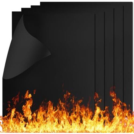 Alfombrilla para hornear para barbacoa, juego de 5 alfombrillas para barbacoa de 32 x 40 cm, reutilizables, de fácil limpieza y antiadherentes para carbón, horno y electricidad, etc.