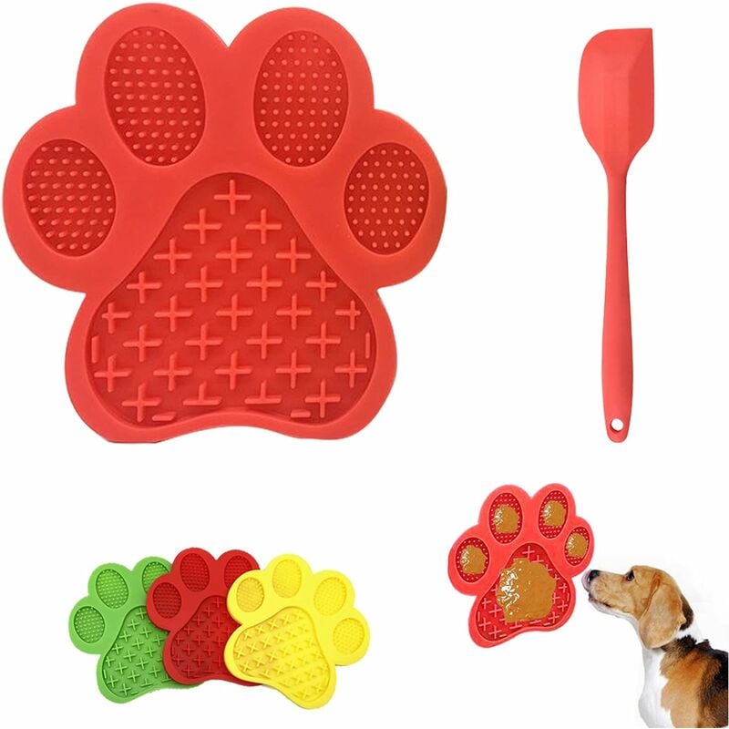 

Abcrital - Alfombrilla para lamer, esterilla y espátula para lamer perros, esterilla para lamer perros con ventosas, esterilla para lamer el baño