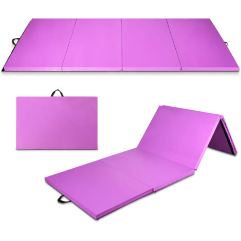 Alfombrilla plegable de EPE 240 x 116 x 5 cm amortiguación fácil de guardar color morado 200017843