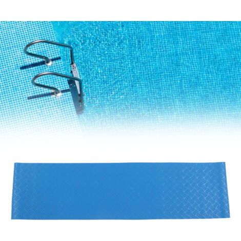 Alfombrilla protectora antideslizante para escalones de piscina, con estampado de olas azules, fabricada en caucho de alta calidad, sustituto de las alfombrillas para escaleras, dimensiones estándar, 