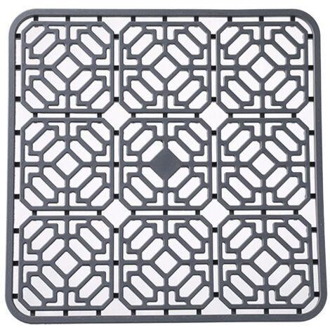 Alfombrilla protectora para fregadero de 30x30 cm, resistente al calor y antideslizante (gris oscuro).