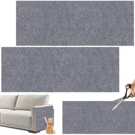 Alfombrilla rascadora para gatos de 30 x 100 cm (2 piezas) - Alfombrilla rascadora autoadhesiva y recortable - Protección contra arañazos para alfombras, sofás, muebles, puertas y paredes.