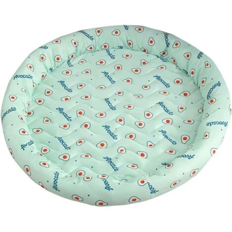 Alfombrilla refrescante redonda para mascotas - Manta de seda helada, cojín plegable para cachorros  Almohadilla refrescante