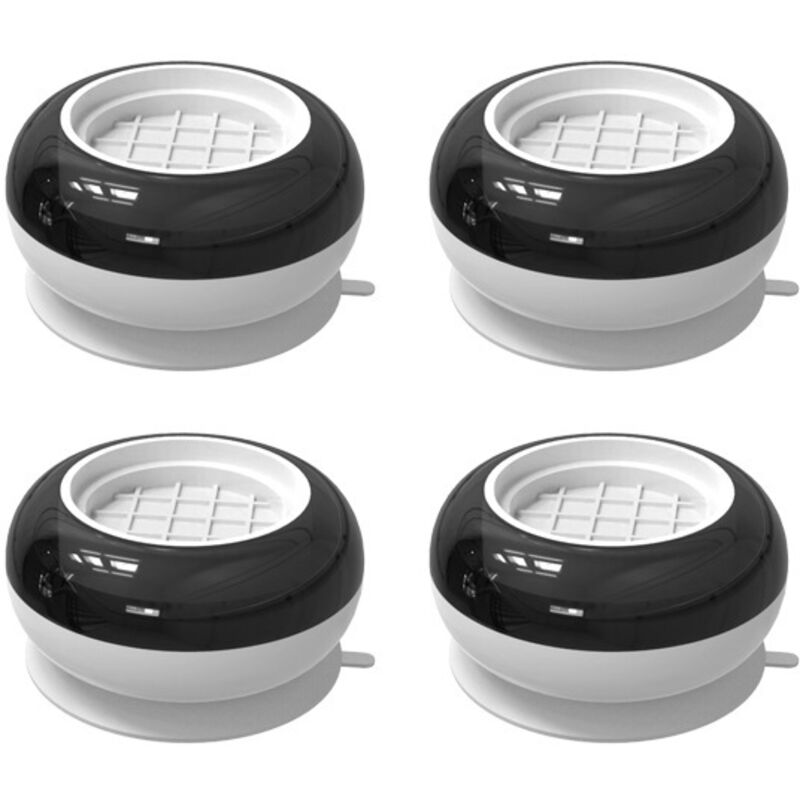 alfombrillas antivibración universales para lavadora, base antideslizante, amortiguadores, soporte inoxidable para secadora y frigorífico (blanco)