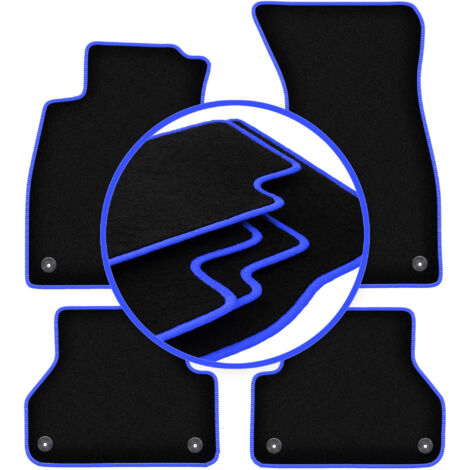 Alfombrillas CARLUX-BLUE para Audi A4 B9 sportback, sedán, station wagon, avant, allroad (2015-)