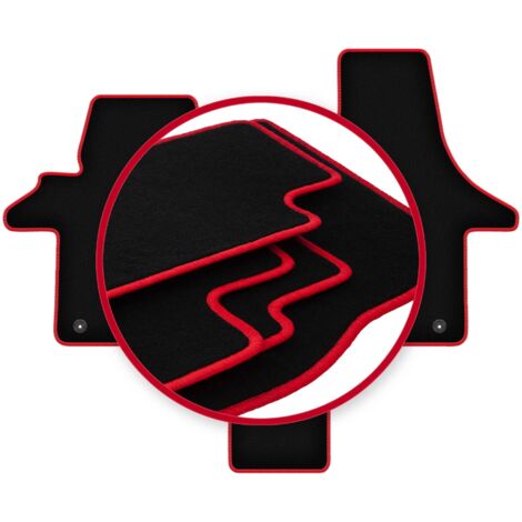 Alfombrillas CARLUX-RED para VW Transporter T5 Caravelle 2 plazas (2003-2015)