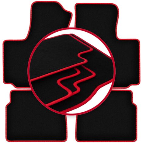 Alfombrillas CARLUX-ROJO para: FIat Doblo I kombivan (2000-2009)