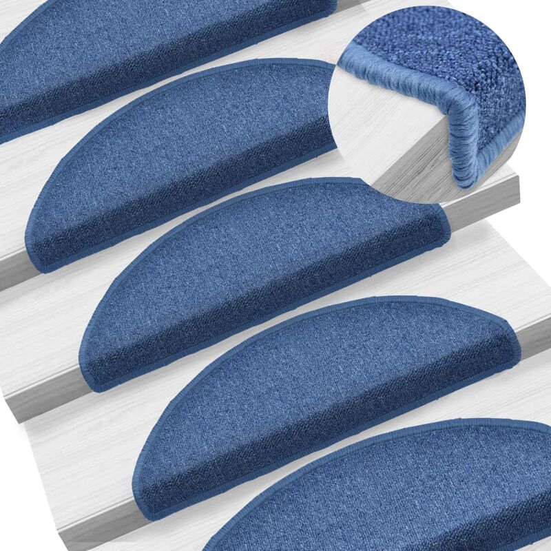 

Alfombrillas de escalera 15 unidades azul 65x24x4 cm - Azul