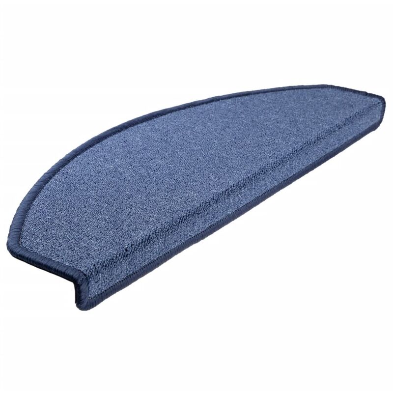 

vidaXL Alfombrillas de escalera 15 unidades azul 65x24x4 cm - Azul
