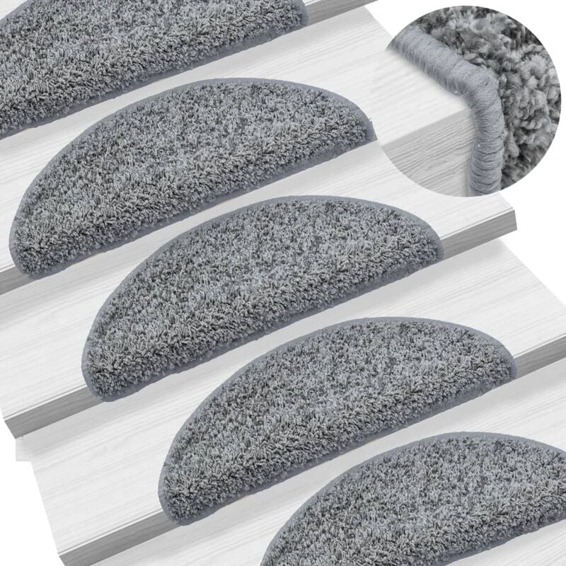

Alfombrillas de escalera 15 unidades gris 56x20 cm - Gris