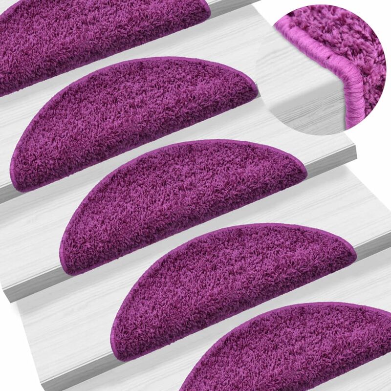 

Alfombrillas de escalera 15 unidades morado 56x20 cm