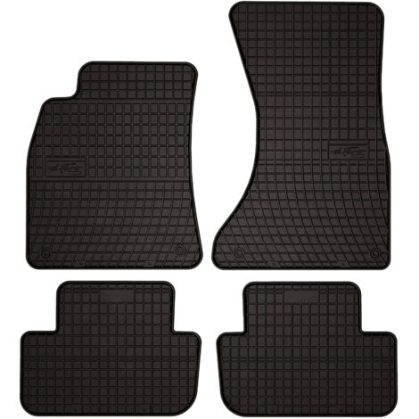 Alfombrillas de goma para Audi A4 B8 sedán, station wagon, avant, allroad (2007-2015) - negras, ajustables