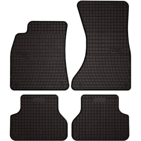 Alfombrillas de goma para Audi A4 B9 sportback, sedan, station wagon, avant, allroad (2015-) - negras, ajustables