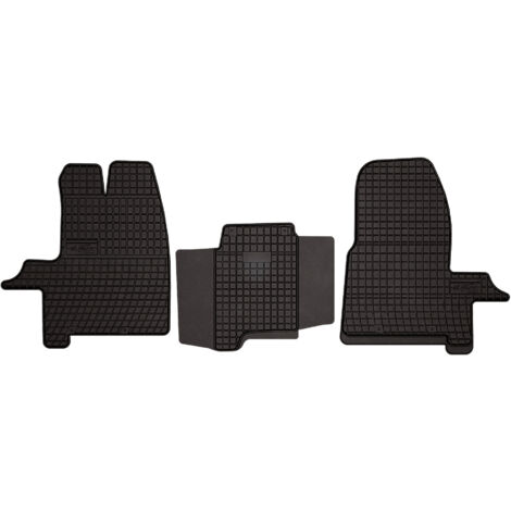 Alfombrillas de goma para Ford Tourneo Custom I furgoneta (2012-2023) - negras, montadas