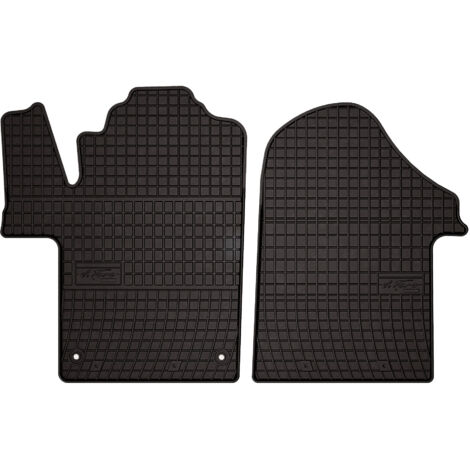 Alfombrillas de goma para Mercedes Vito W447 furgoneta de reparto, 1.ª fila (2014-) - negras, montadas