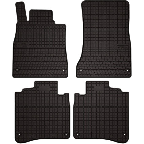 Alfombrillas de goma para Mercedes W222 sedán 4Matic Long (2013-2020) - negras, montadas