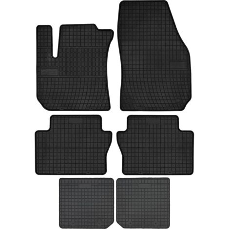 Alfombrillas de goma para Opel Zafira B monovolumen 7 plazas (2005-2014) - negras, montadas