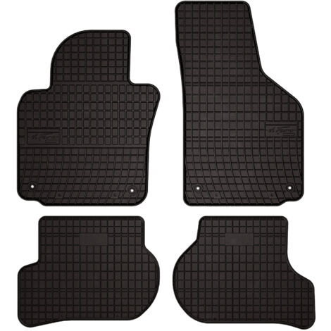 Alfombrillas de goma para Seat Leon II hatchback (2005-2012) - negras, montadas