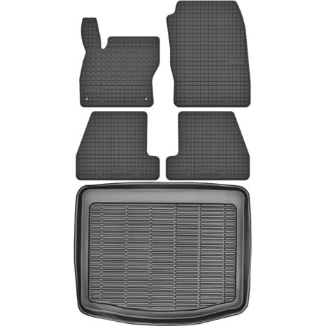 Alfombrillas de maletero MAX-MAT 910512 + MOTOHOBBY 150403 - Ford Focus III Hatchback de 2010 a 2018, zona de pies FC conductor - Instaladas