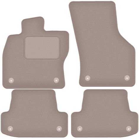Alfombrillas de terciopelo beige para Audi A3 8V 3 puertas, sedán, limusina, sportback (2012-)