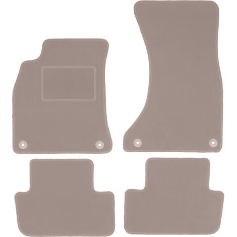 Alfombrillas de terciopelo beige para Audi A4 B8 sedán, familiar, avant, allroad (2007-2015)