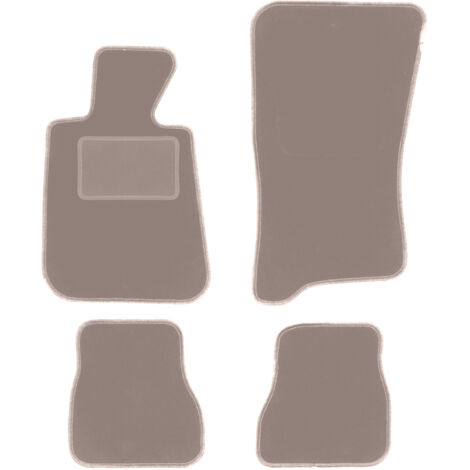 Alfombrillas de terciopelo beige para BMW 3 E30 Cabrio (1986-1993)